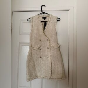 Trixxi Cream Tweed Sleeveless Dress